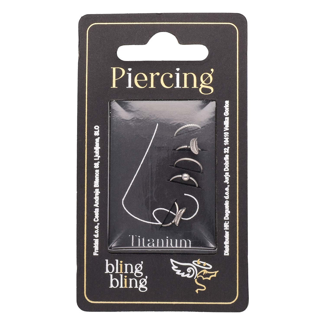 Piercing za Nos iz Titana 5 Kos