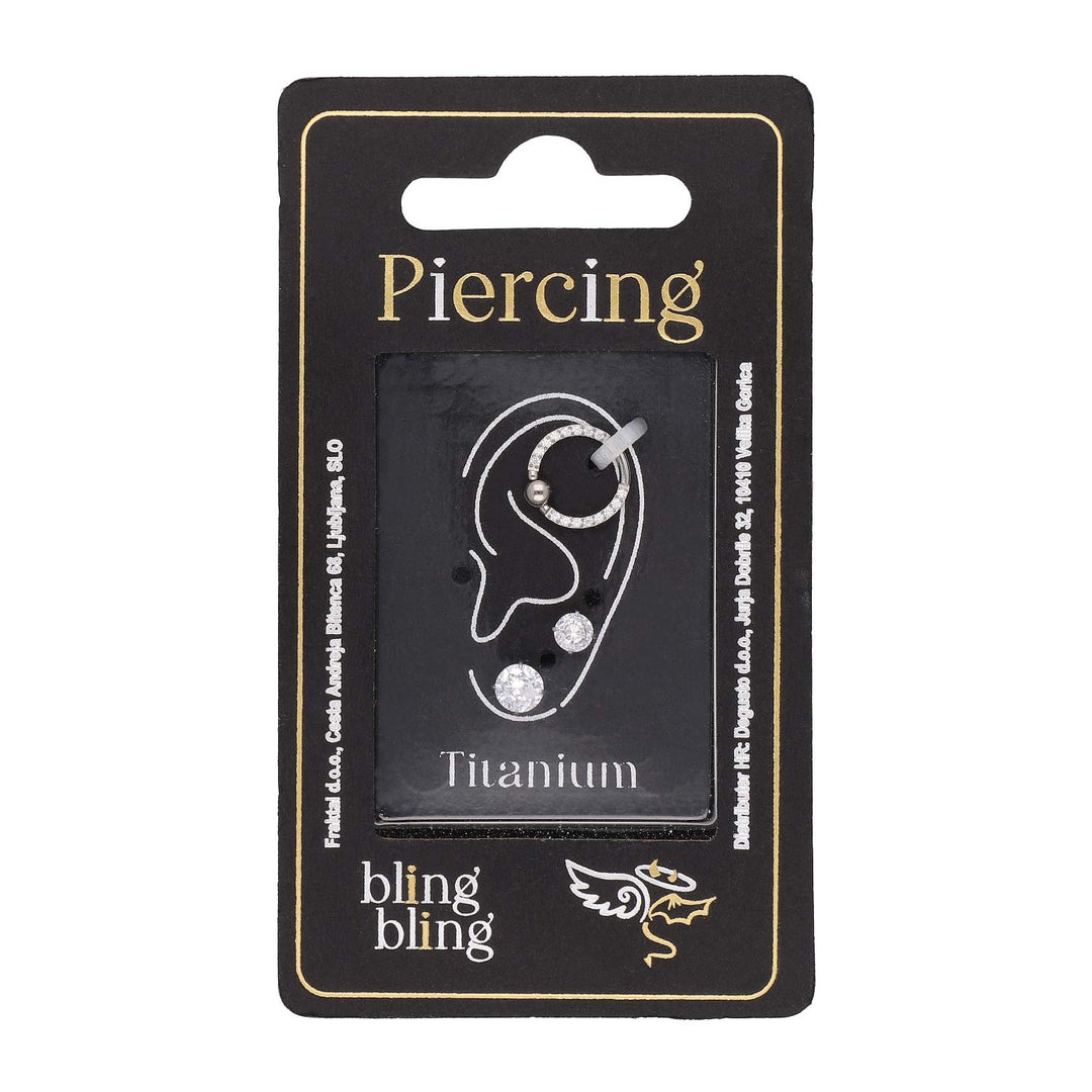 Piercing za Ušesa iz Titana 3 Kos