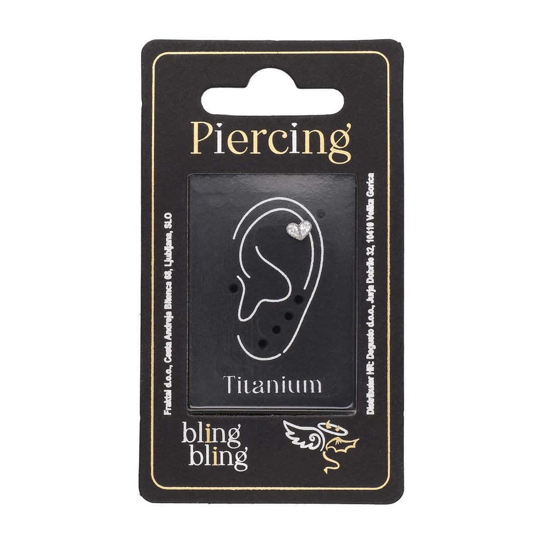 Piercing za Ušesa iz Titana Srce