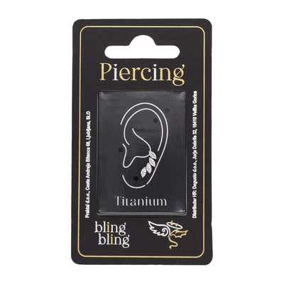 Piercing za Ušesa iz Titana s Kristali