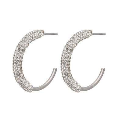 Uhani Rinke s Kristali Nerjaveče Jeklo