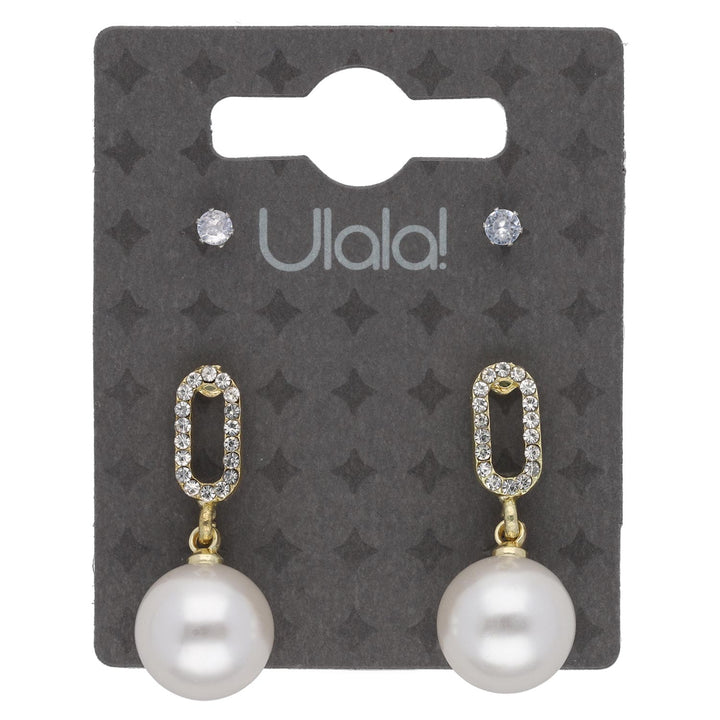 Uhani Set Perla s Kristali