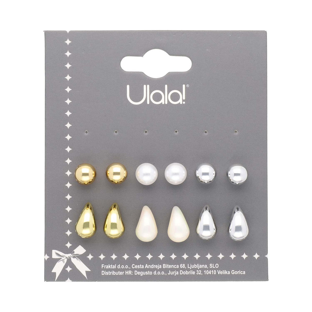 Uhani Set Terdrop 6 parov