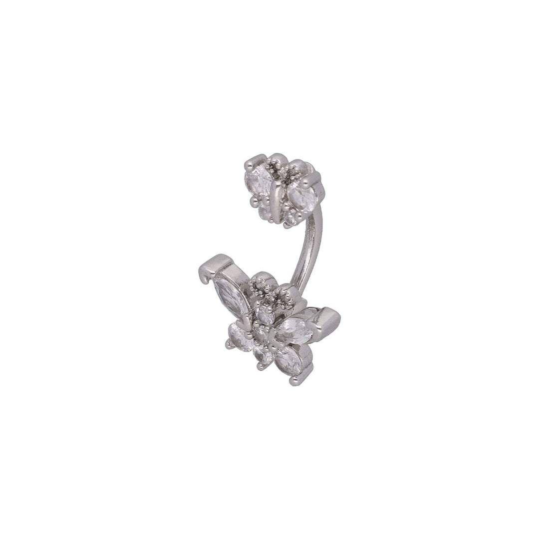 Piercing za Popek Metulj s Kristali - Titan