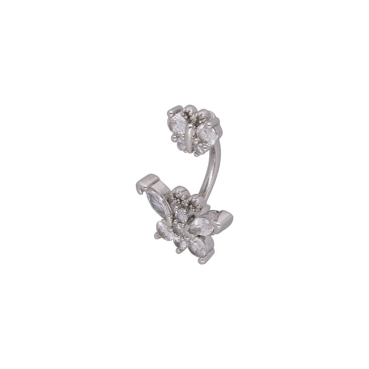 Piercing za Popek Metulj s Kristali - Titan
