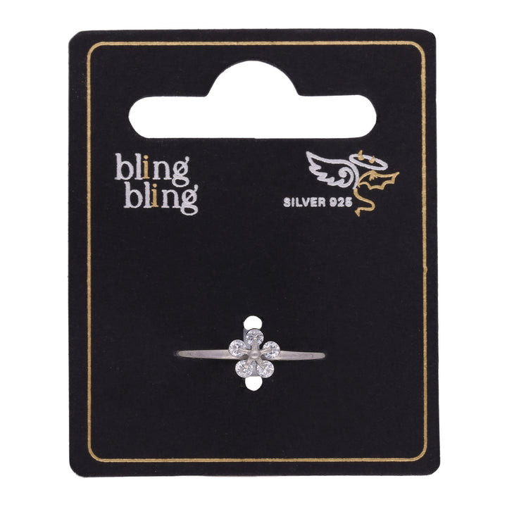 Prstan Roža 925 Srebro Bling Bling