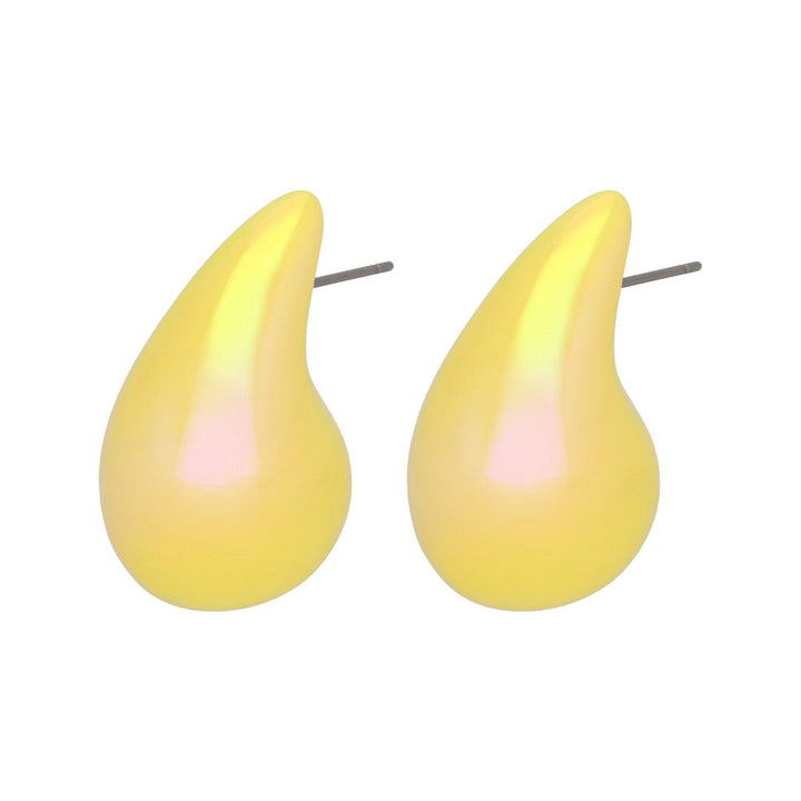 Uhani Teardrop Rumeni - Fraktal