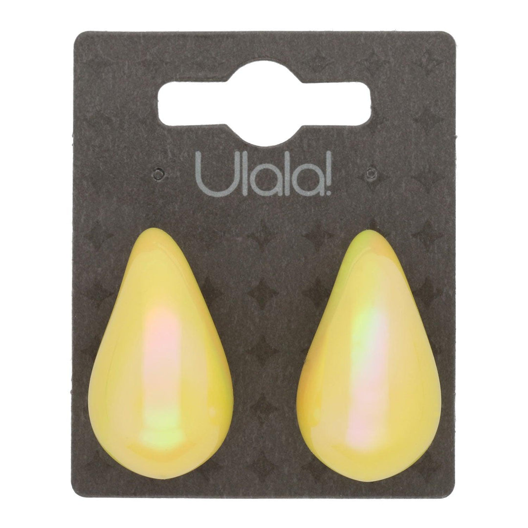 Uhani Teardrop Rumeni - Fraktal