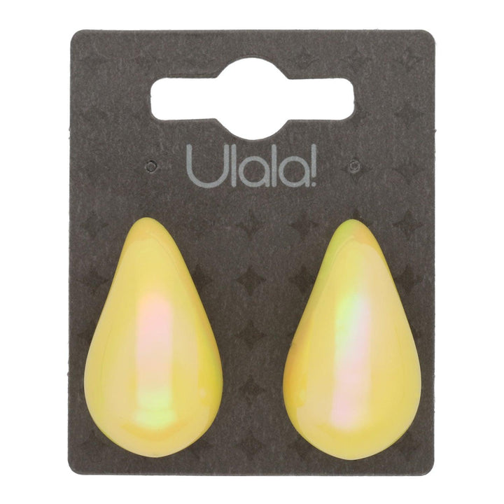 Uhani Teardrop Rumeni - Fraktal