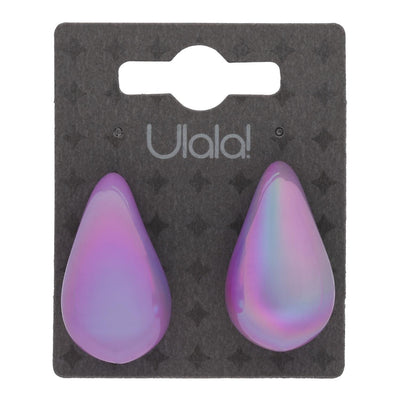 Uhani Teardrop Vijolični - Fraktal
