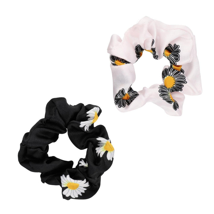 Scrunchie Elastika Za Lase Marjetica Set Črna In Bela 2 Kos - Fraktal