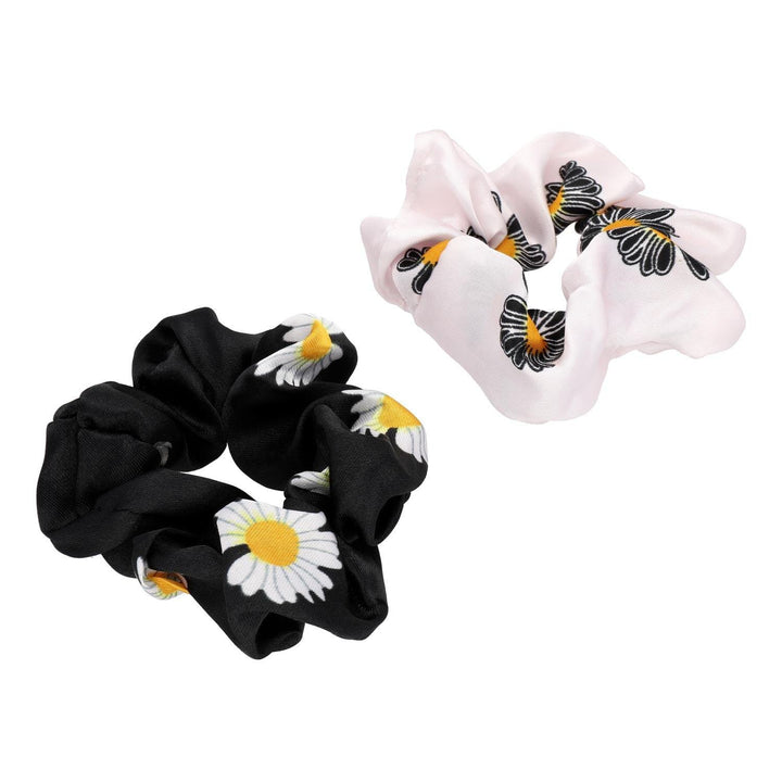 Scrunchie Elastika Za Lase Marjetica Set Črna In Bela 2 Kos - Fraktal