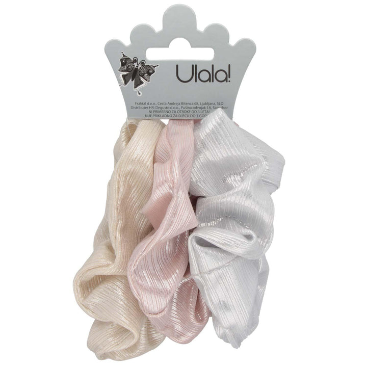 Scrunchie Elastika Za Lase Metallic Set 3 Kos - Fraktal