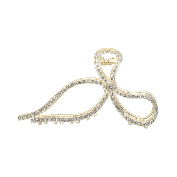 Zlata Ščipalka za Lase z Bleščečo Mašnjo in Kristali