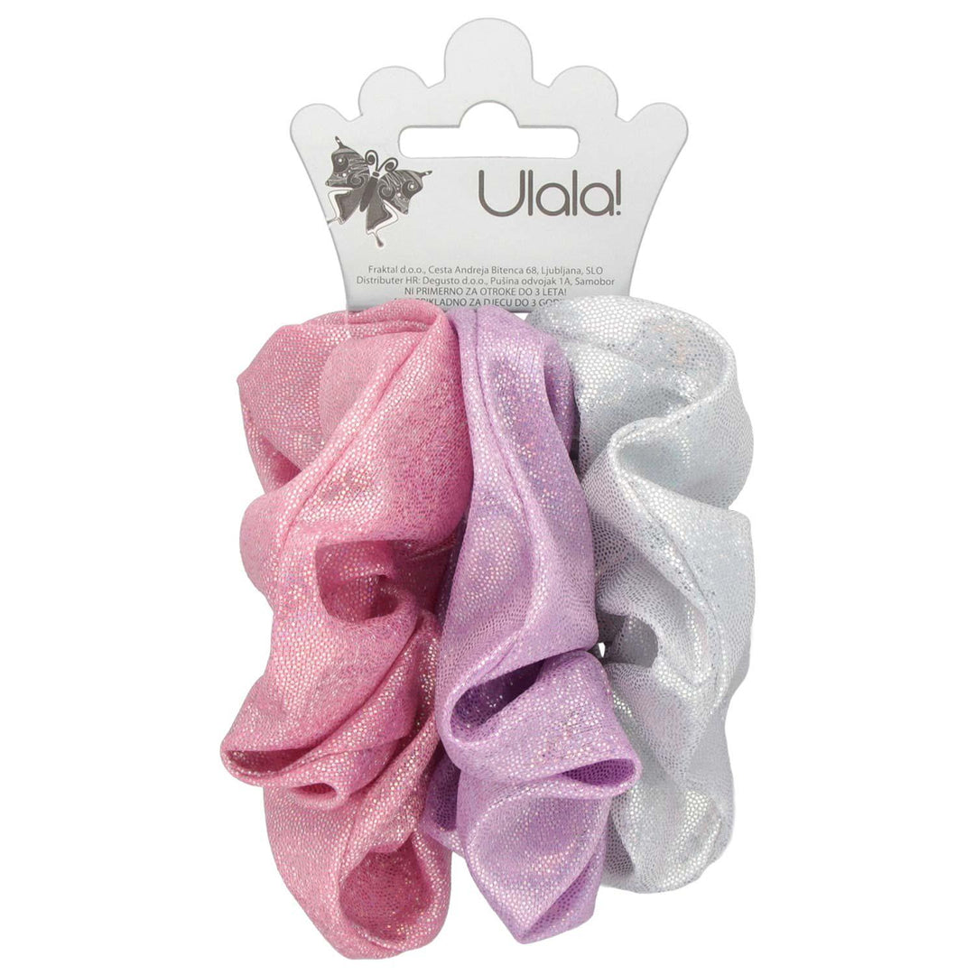 Scrunchie Elastika Za Lase Holografski Sijaj 3 Kos - Fraktal
