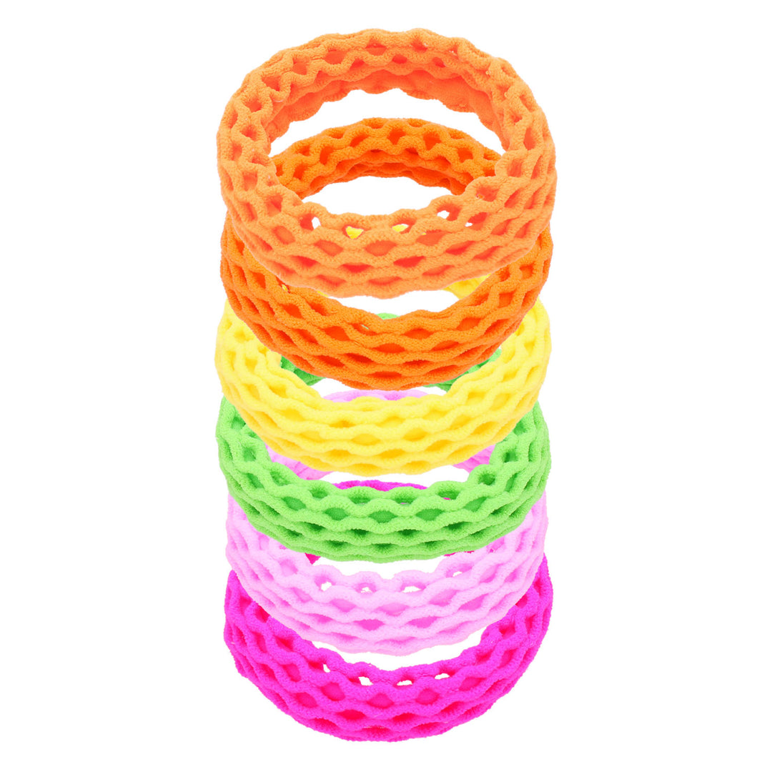 Elastike Za Lase Mreža Neon 6 Kos