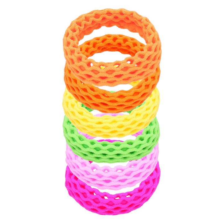 Elastike Za Lase Mreža Neon 6 Kos