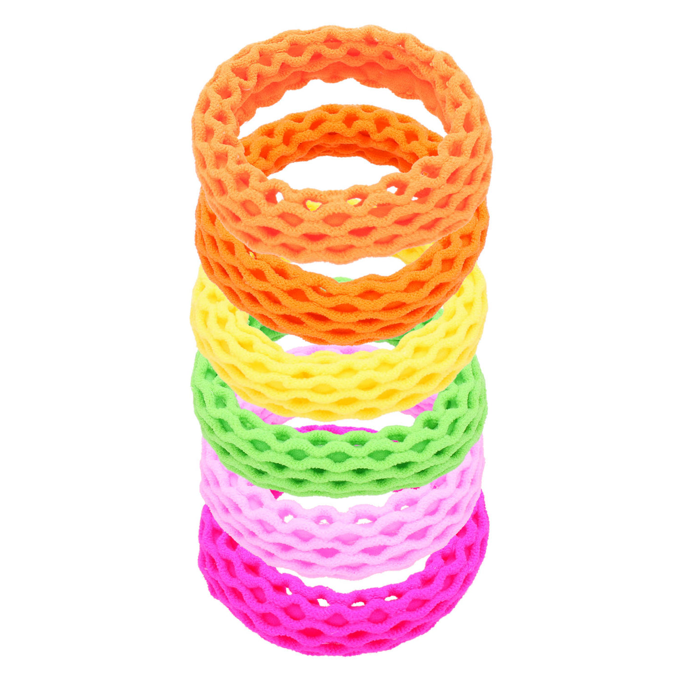Elastike Za Lase Mreža Neon 6 Kos
