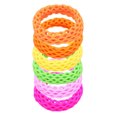 Elastike Za Lase Mreža Neon 6 Kos