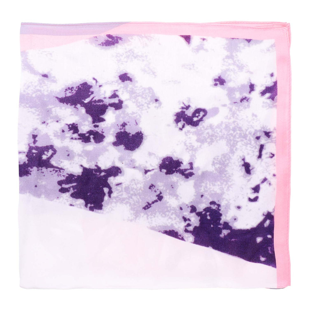 Ruta svilena cvetlična rožnata 53×53 cm