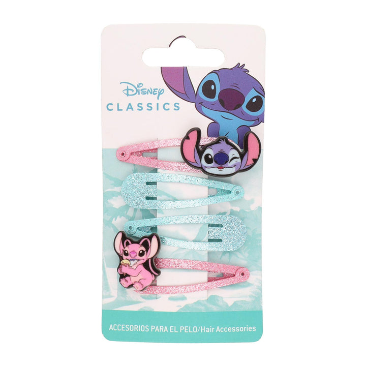 Set Dekliške Sponke Za Lase Stitch 4 Kos