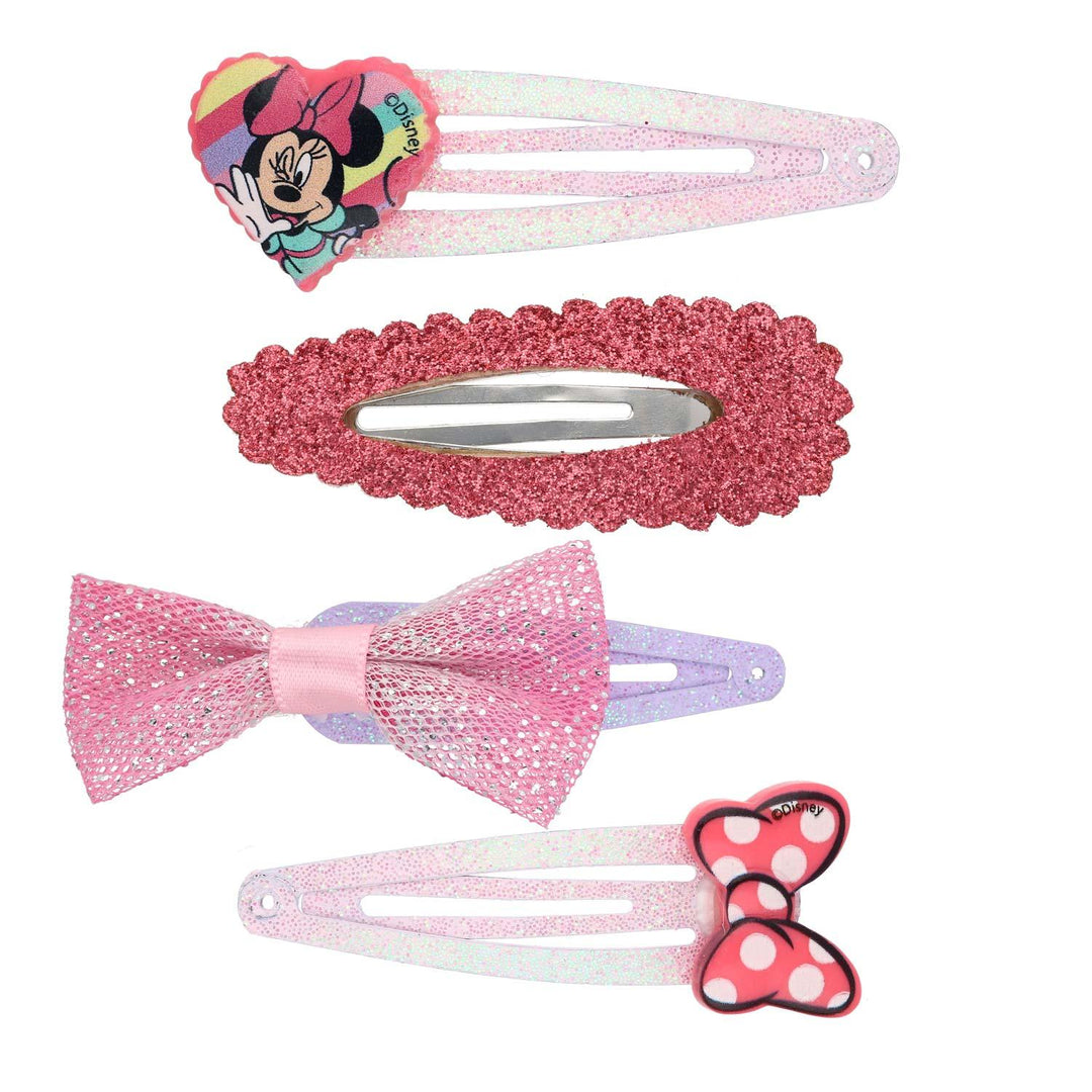 Sponke Za Lase Roza Disney Mickey Mouse 4 Kos - Fraktal