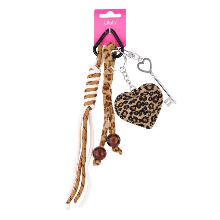 Obesek za Ključe Srce Leopard
