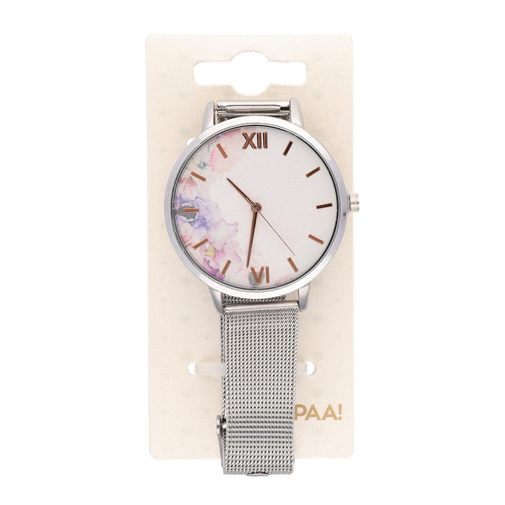 Ura Srebrna Rože 39 mm - Fraktal