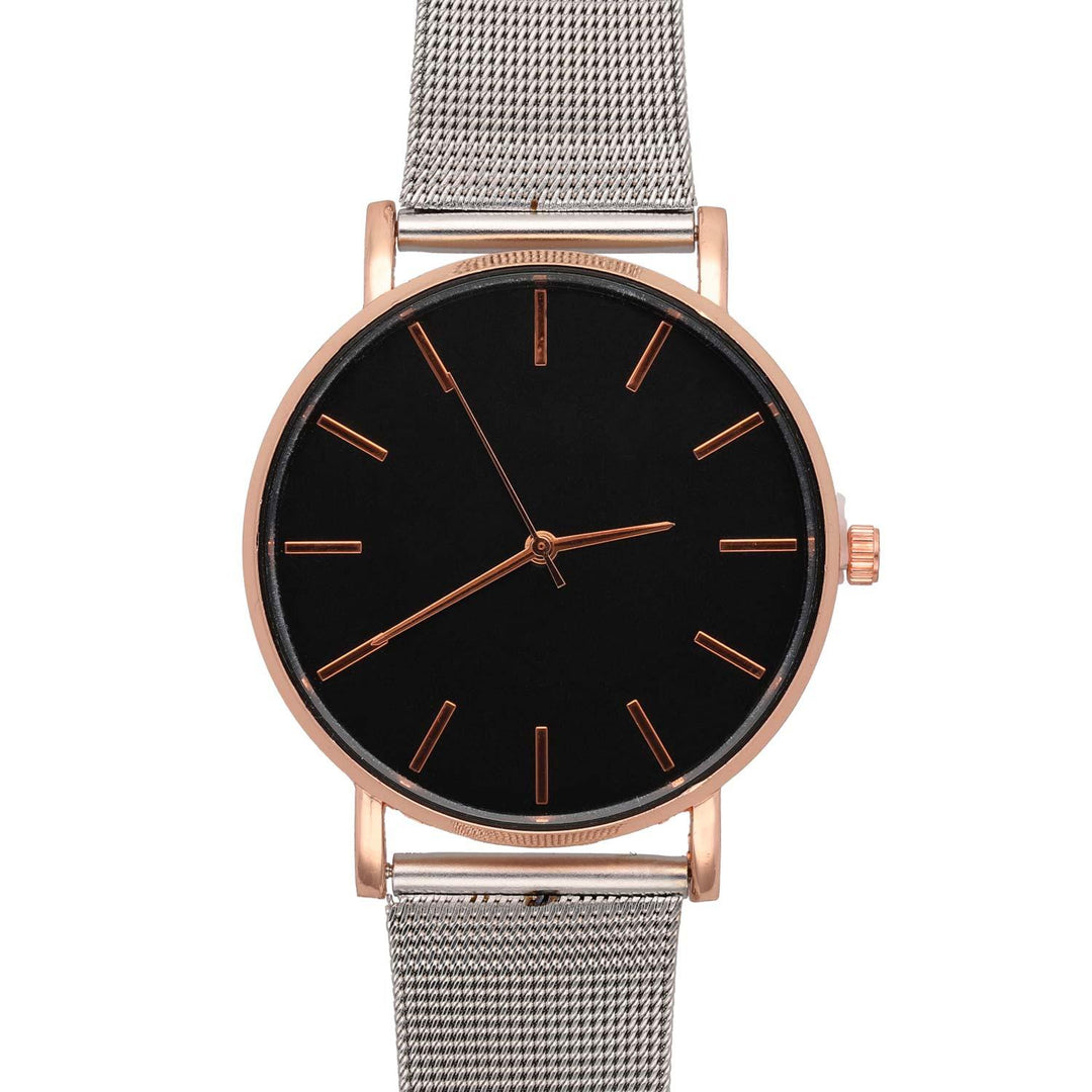 Ura Črno Zlata Z Srebrnim Paščkom 41mm - Fraktal