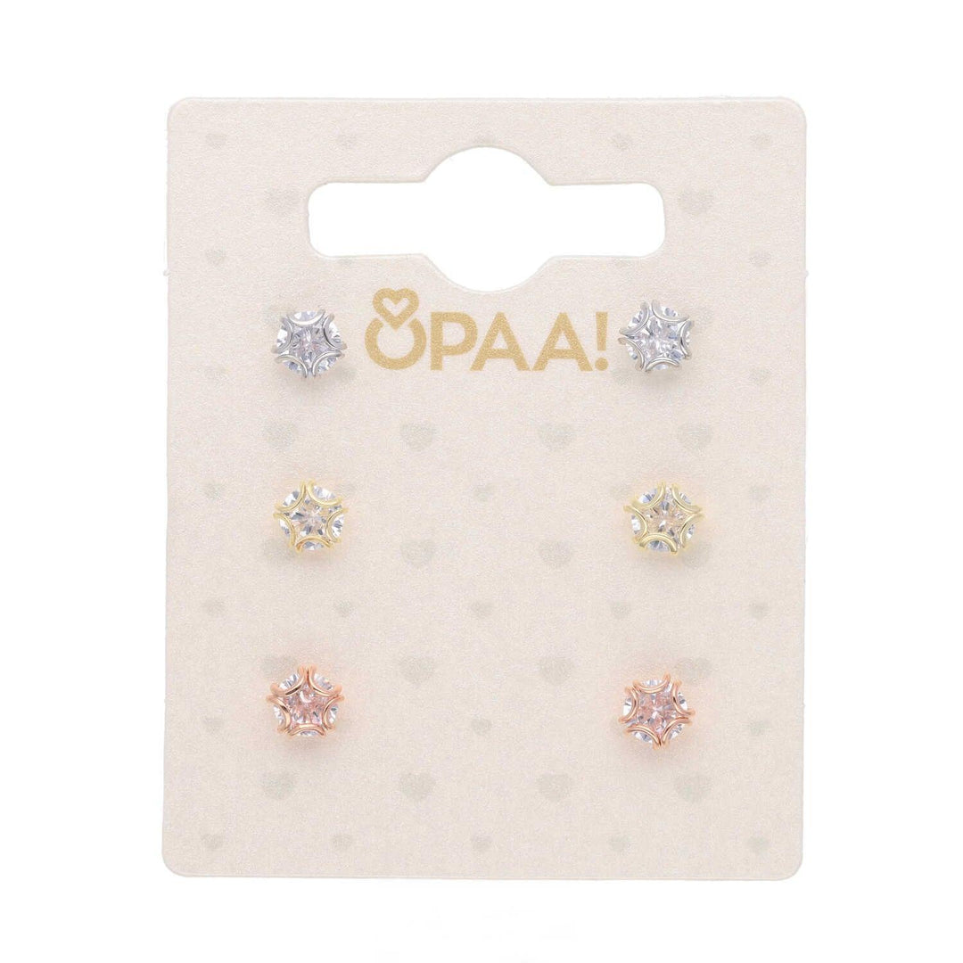 Uhani Set Kristal 3 Pari - Fraktal