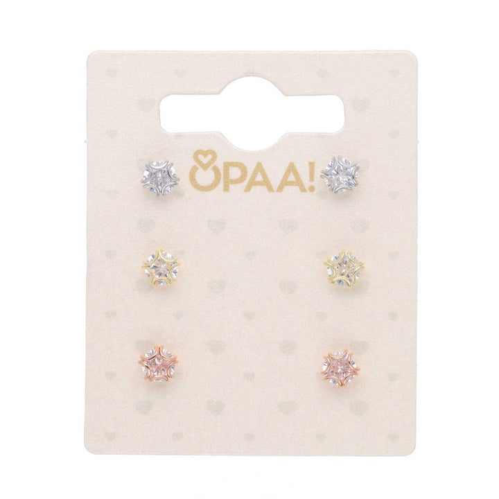 Uhani Set Kristal 3 Pari - Fraktal