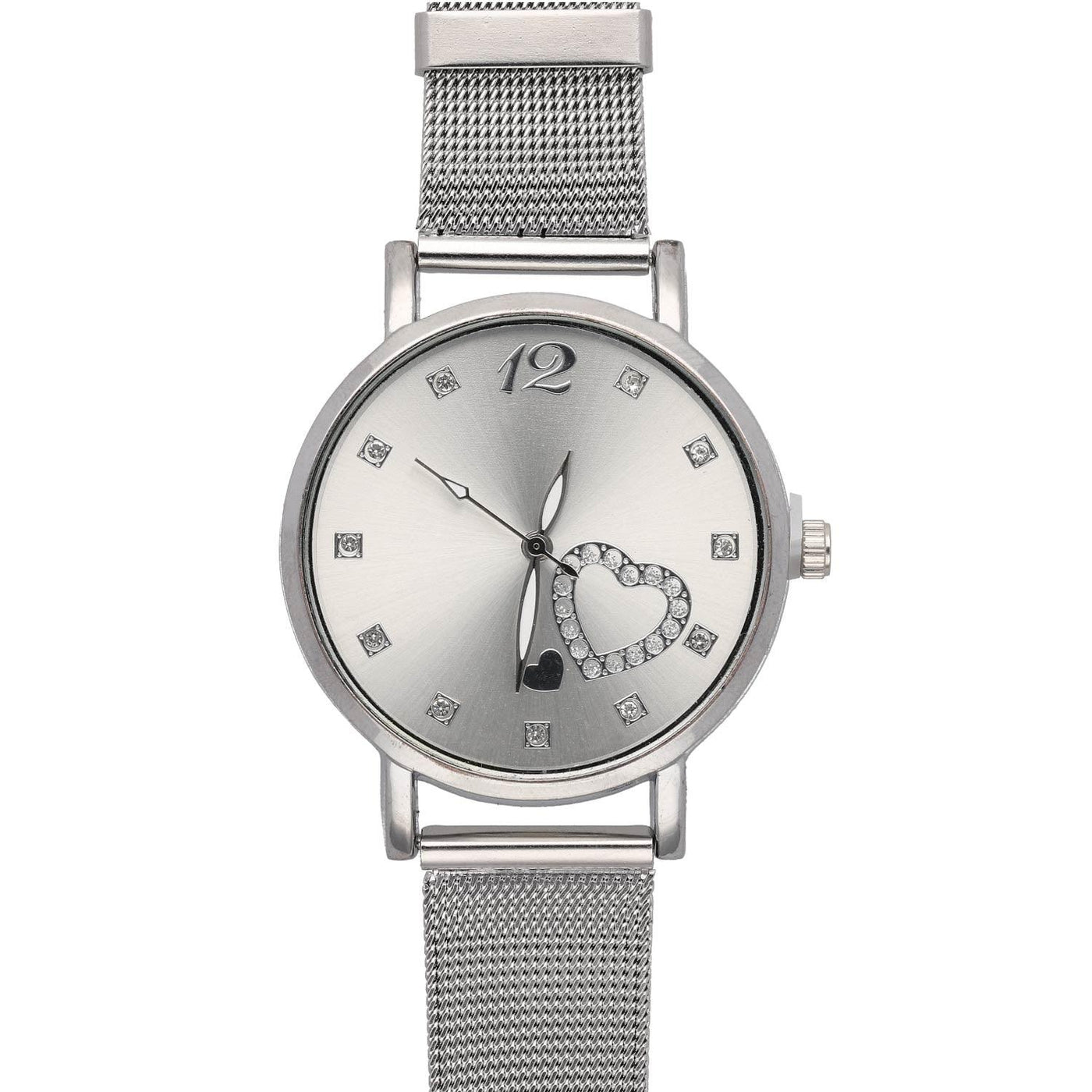 Ura Srce Srebrna Quartz 34 mm - Fraktal