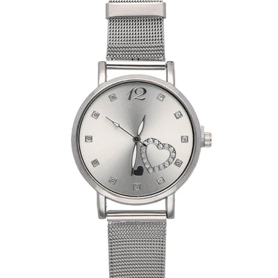 Ura Srce Srebrna Quartz 34 mm - Fraktal