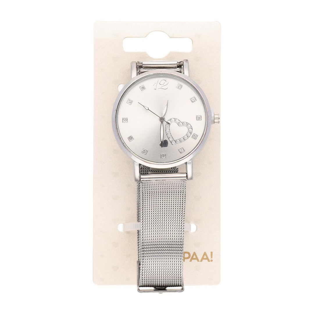 Ura Srce Srebrna Quartz 34 mm - Fraktal