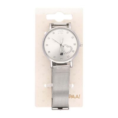 Ura Srce Srebrna Quartz 34 mm - Fraktal