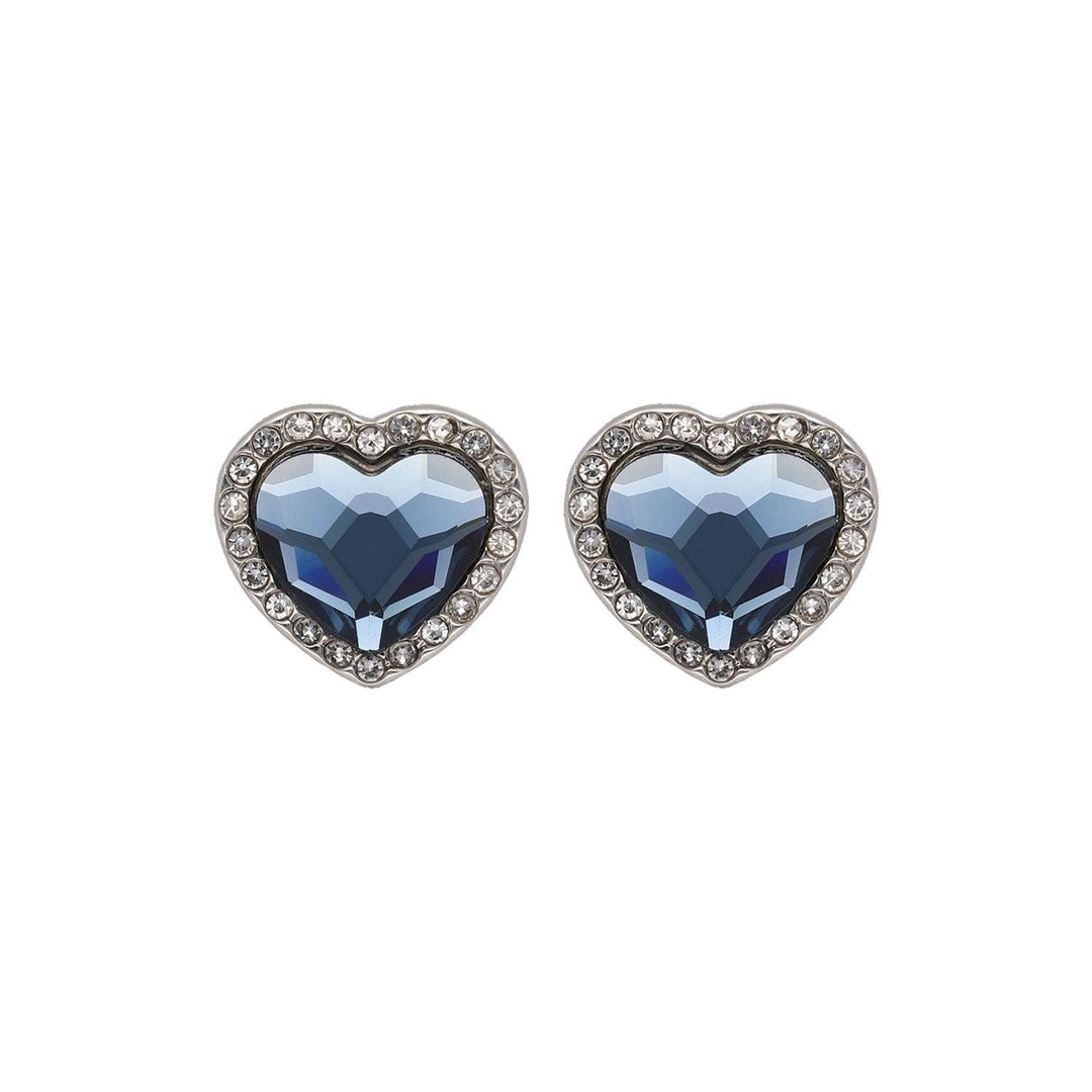 Uhani Srce Swarovski Kristal Nerjaveče Jeklo - Fraktal