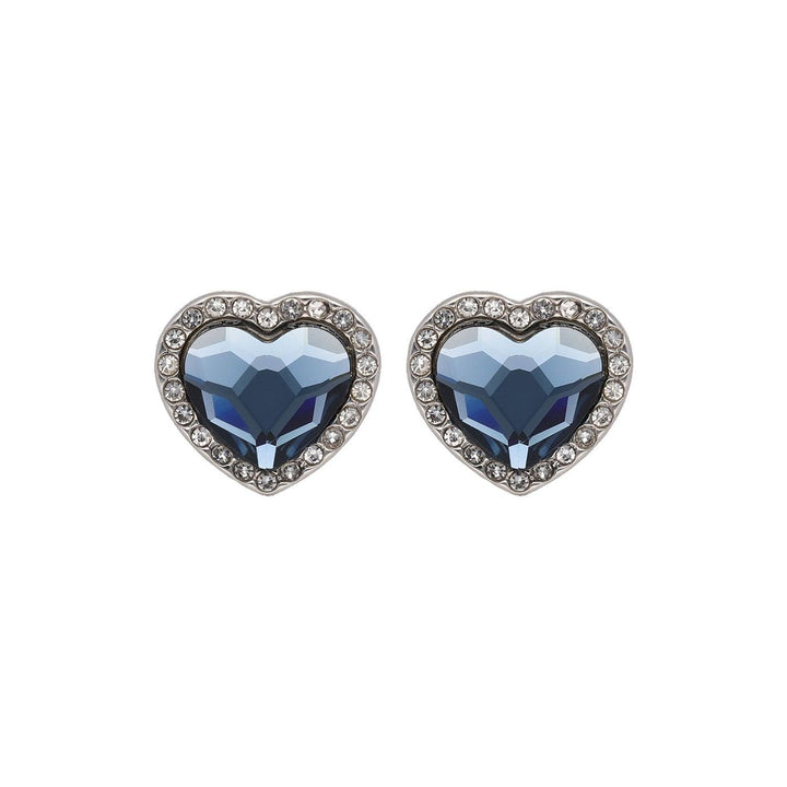 Uhani Srce Swarovski Kristal Nerjaveče Jeklo - Fraktal