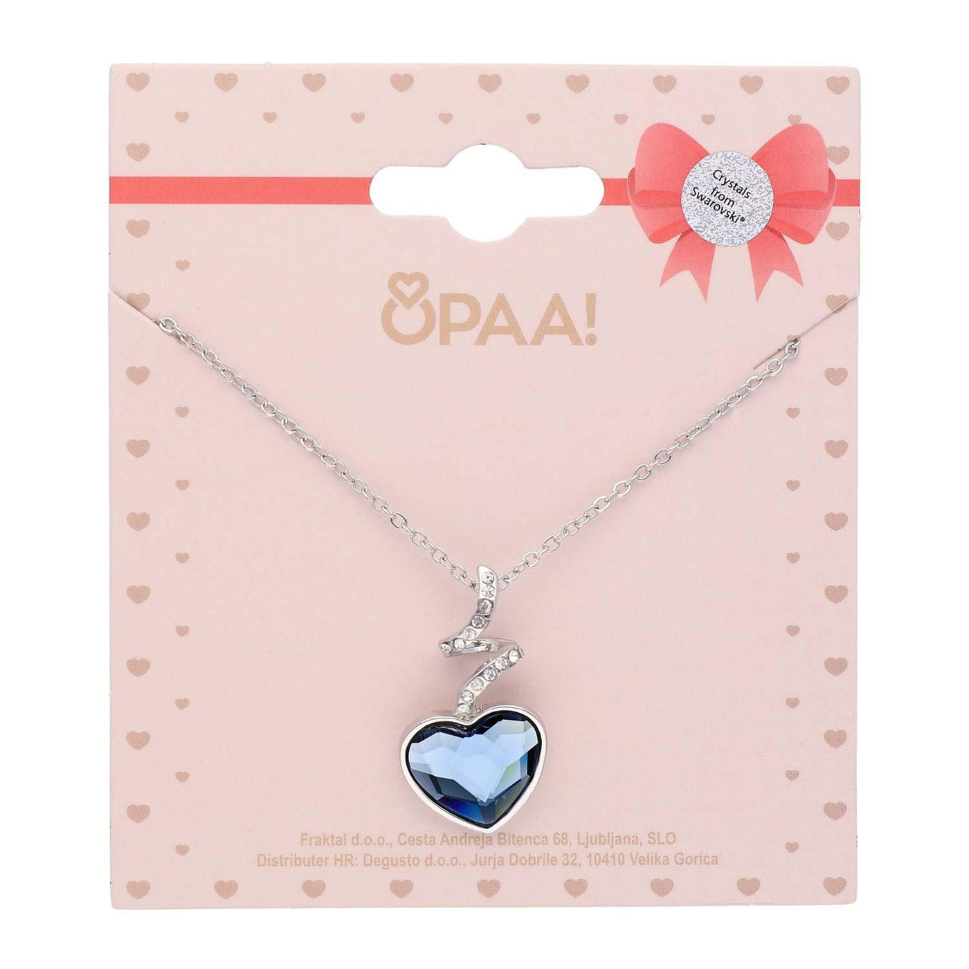 Verižica Srce Swarovski Kristal - Fraktal