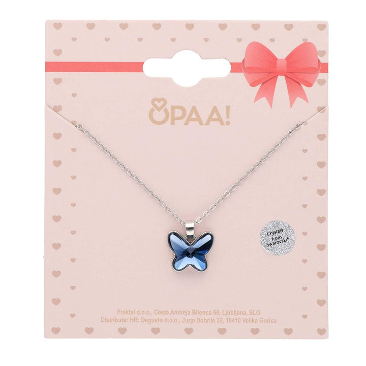 Verižica Metulj Swarovski Kristal - Fraktal