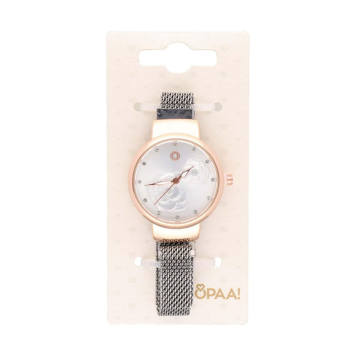 Ura Srebrna/Rožnato Zlata Vrtnica 30 mm - Fraktal