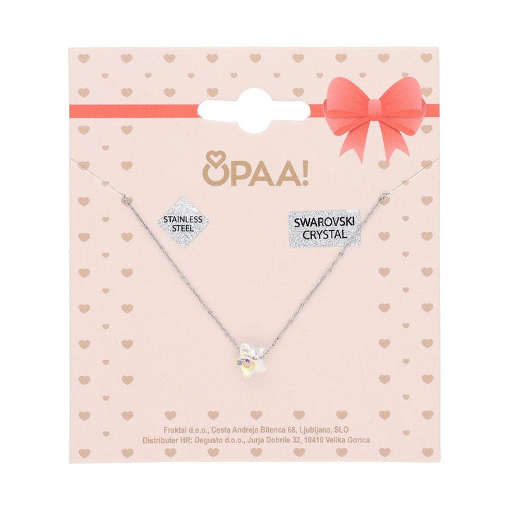Verižica Zvezda Swarovski Kristal Nerjaveče Jeklo - Fraktal