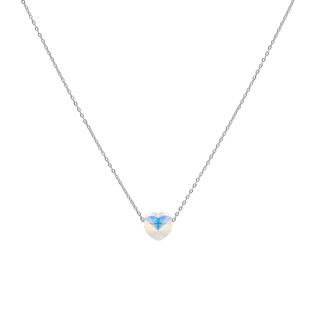 Verižica Srce Swarovski Kristal Nerjaveče Jeklo - Fraktal