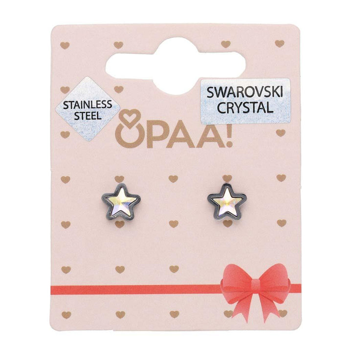 Uhani Swarovski Kristal Zvezda Nerjaveče Jeklo - Fraktal