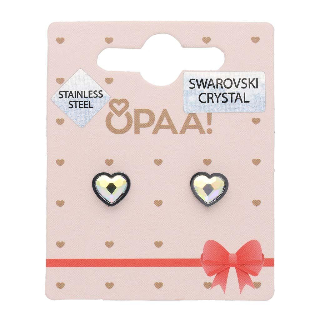 Uhani Swarovski Kristal Srce Nerjaveče Jeklo - Fraktal