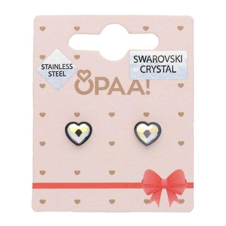 Uhani Swarovski Kristal Srce Nerjaveče Jeklo - Fraktal