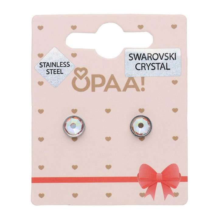 Uhani Swarovski Kristal Krog Nerjaveče Jeklo - Fraktal