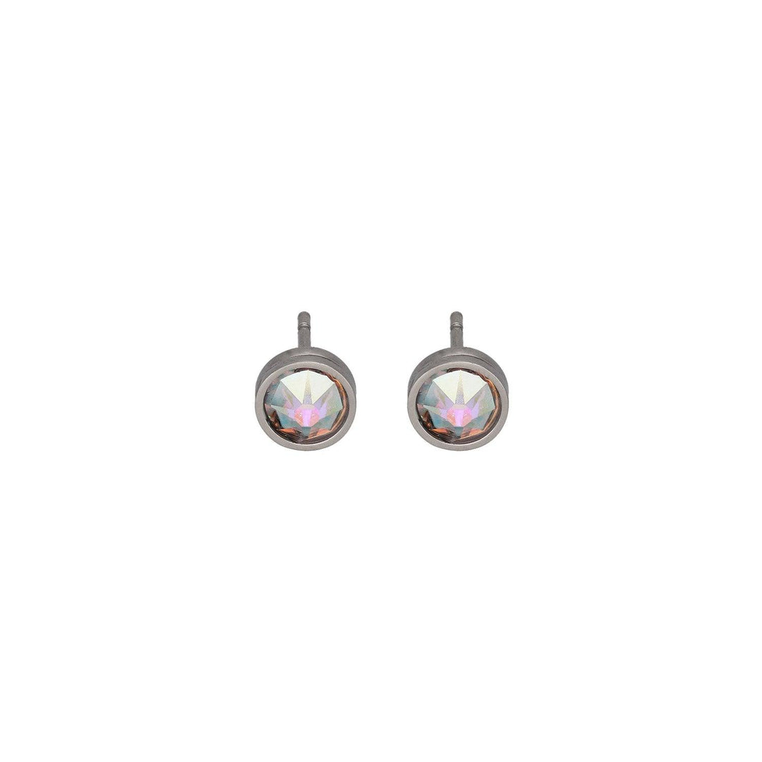 Uhani Swarovski Kristal Krog Nerjaveče Jeklo - Fraktal