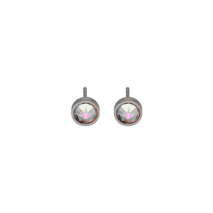 Uhani Swarovski Kristal Krog Nerjaveče Jeklo - Fraktal