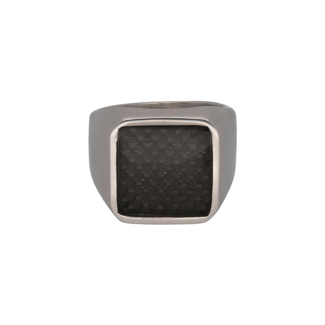 Prstan Moški Carbon Fiber Vzorec - Fraktal