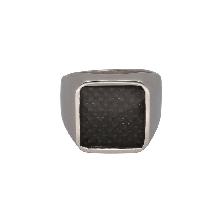 Prstan Moški Carbon Fiber Vzorec - Fraktal